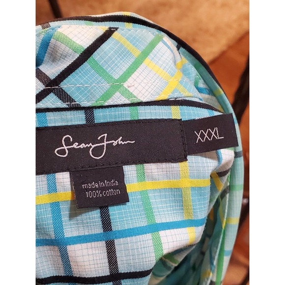 Sean John Men Multicolor 100% Cotton Collared Long Sleeve Buttons Down Shirt 3XL - Picture 8 of 10